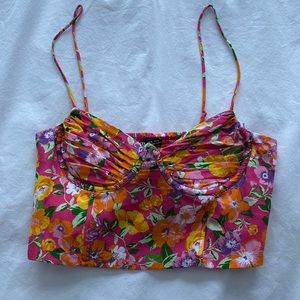 zara bustier top